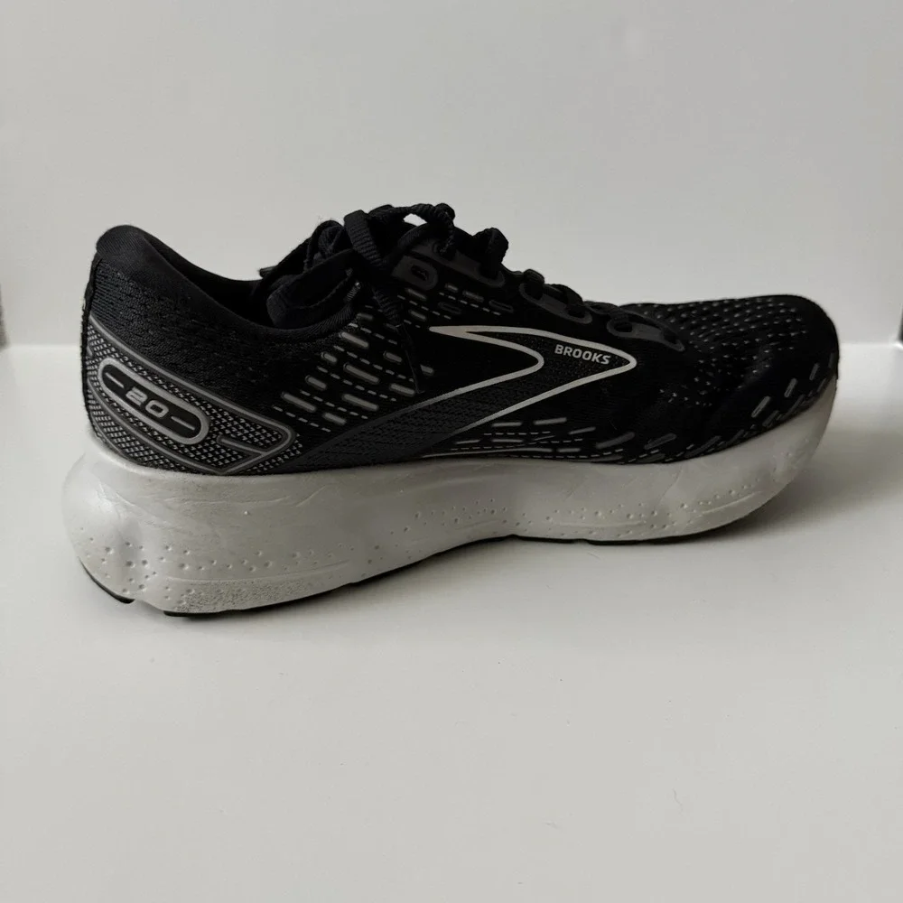 Brooks Glycerin 20 Mens Size 8.5 Wide Blk/White Road Running Shoe-LEFT Shoe ONLY